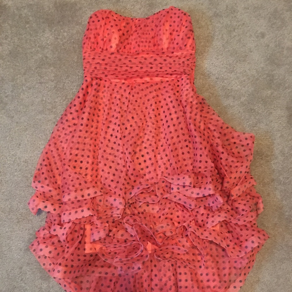 Girls Polka Dot Frill Party Dress